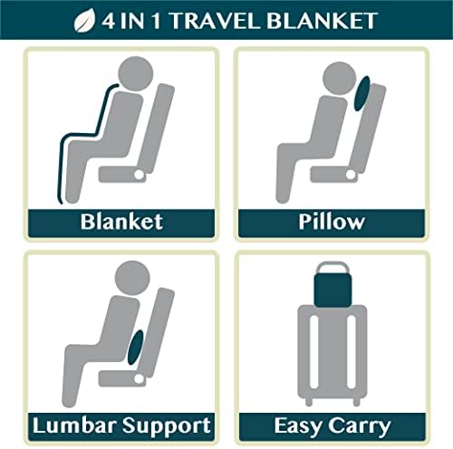 PAVILIA Travel Blanket Pillow Combo Set