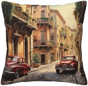 Ogniwo Italian Street Throw Pillow 12x12 Inch Cushion Case