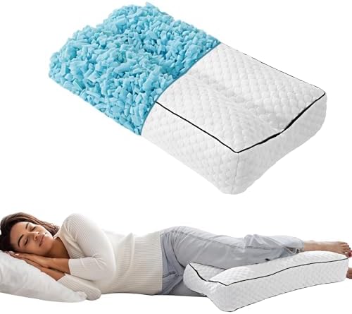 HOMBYS Shredded Memory Foam Leg Pillow for Side Sleepers