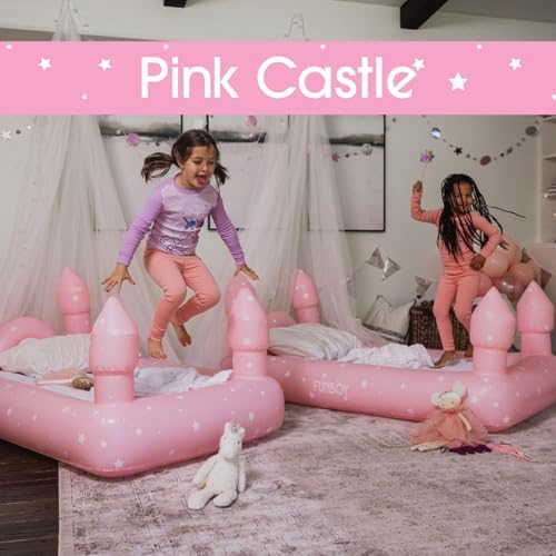 FUNBOY Kids Pink Castle Air Mattress with Travel Bag 1