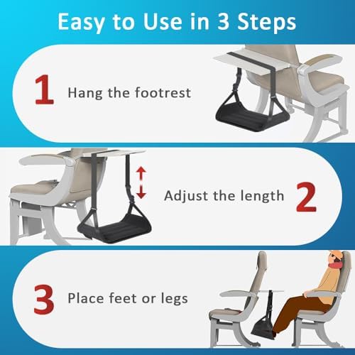 AnsFind Upgraded Foot Hammock for Plane Travel Comfort