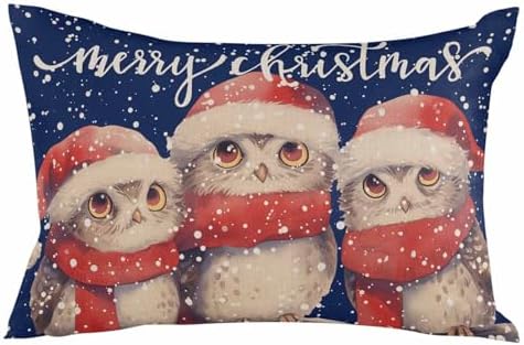 Waterproof Pillow Protectors 2 Pack Dark Blue Retro Design with Zipper