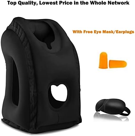 Povinmos Inflatable Travel Pillow for Head Neck Lumbar Support