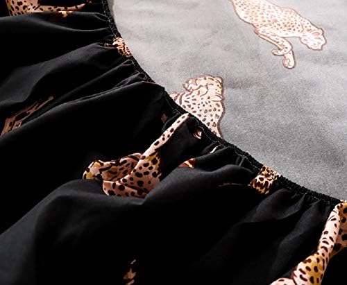 NATURETY Fitted Sheet Full Size 75x54 Black Gold