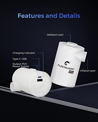 FLEXTAILGEAR Portable Electric Air Pump with Emergency Power