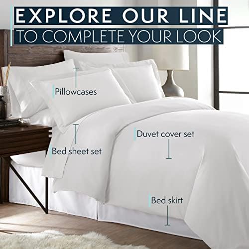HC Collection Microfiber Pillow Cases Set of 2 - White