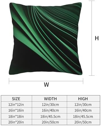 Green Curve Texture Throw Pillow Soft 12x12 Inch Cushion Cover