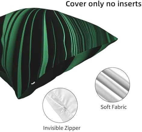 Green Curve Texture Throw Pillow Soft 12x12 Inch Cushion Cover