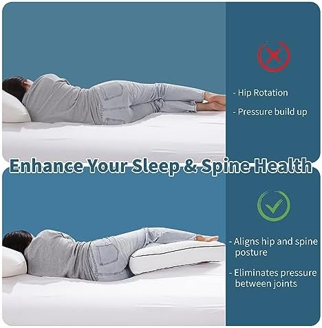 HOMBYS Shredded Memory Foam Leg Pillow for Side Sleepers