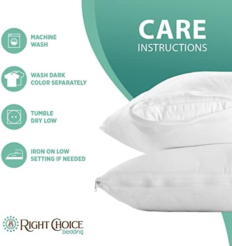 Right Choice Bedding Cotton Pillow Protectors Set of 4 20x26