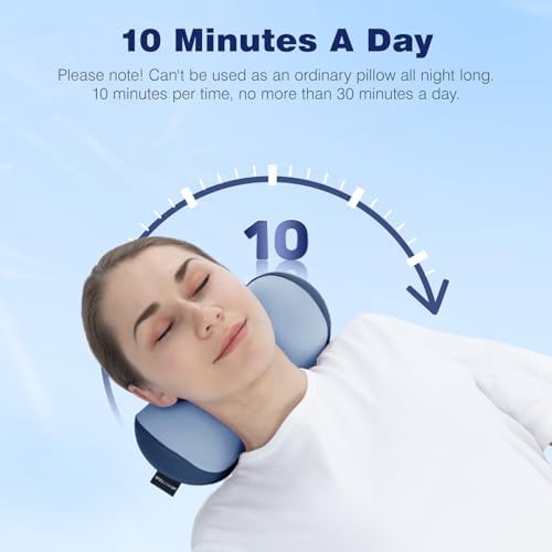 urnexttour Neck Cervical Pillow with Memory Foam Support Blue