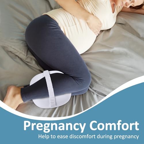 Beslovo Knee Pillow for Side Sleepers with Ice Silk Cover and Strap
