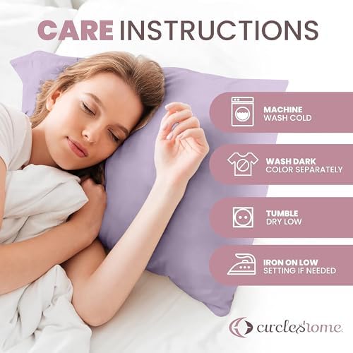 CirclesHome Pillow Protectors 2 Pack Queen Size Zippered
