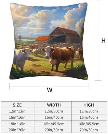 Ogniwo Cattle Farm Sanctuary Throw Pillow 12x12 Inch 1
