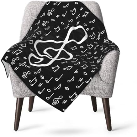Ultra Soft Fleece Throw Blanket with Musical Symbols
