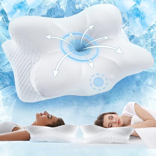 Vuteehy Cervical Neck Pillow for Pain Relief and Cooling Support