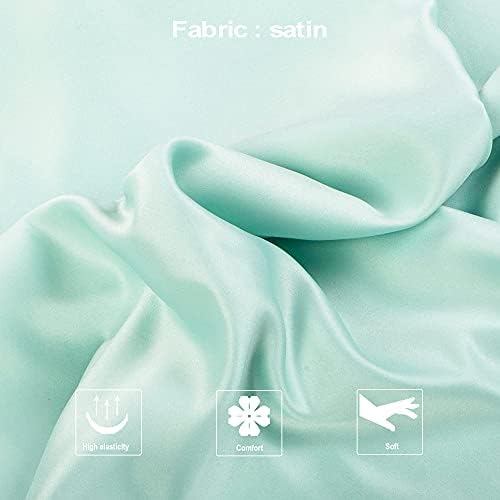 NTBAY Premium Satin Pillowcases Set of 2 20x26 Inches Cyan