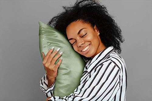 BLISSFORD Satin Pillowcase Set of 2 Sage Green - King Size