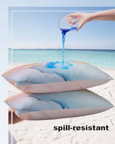 Waterproof Pillow Protectors 2 Pack with Zipper Ombre Pattern