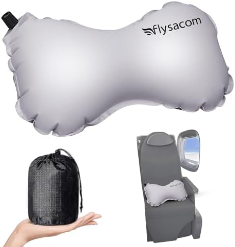 FLYSACOM Inflatable Lumbar Support Pillow for Travel