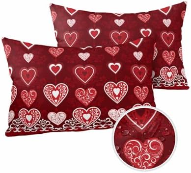 Waterproof Pillow Protector 2 Pack with Heart Design