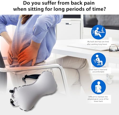 FLYSACOM Inflatable Lumbar Support Pillow for Travel