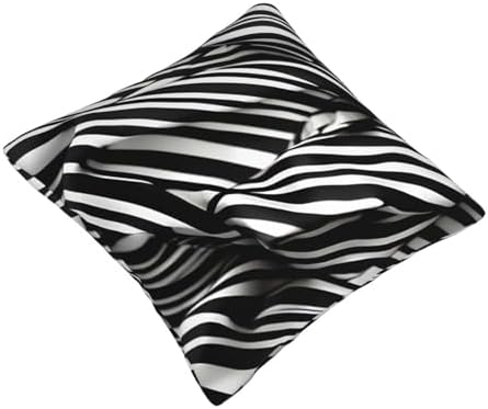 Stripes Throw Pillow CoverSoft 12x12 Inch Square Cushion Case for Couch Bed