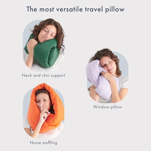 Huzi Infinity Pillow - Travel Neck Support Scarf Purple