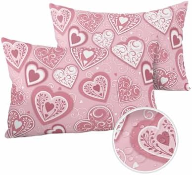Waterproof Pillow Protectors 2 Pack - Pink Love Valentines Day 12x20