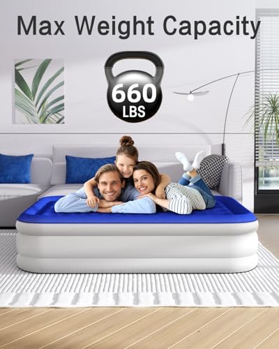 Xsleep Queen Air Mattress with Built in Pump 16 Raised