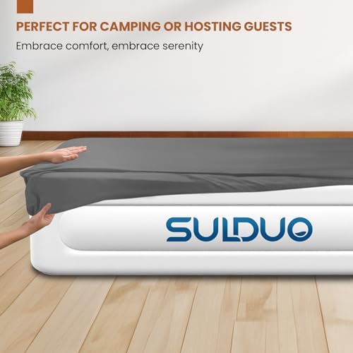 SULDUO Twin Air Mattress Sheet 18 Deep Gray