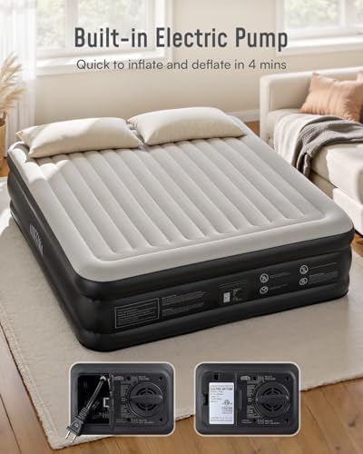 Airefina King Size Air Mattress with Built-in Pump 1