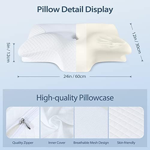 HOMCA Contour Memory Foam Pillow for Neck Pain Relief