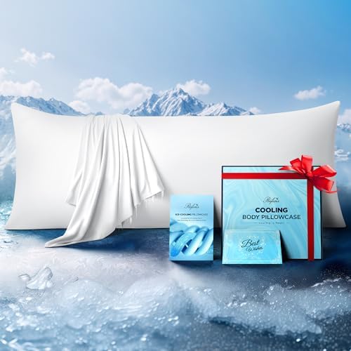 Ice Cooling Body Pillowcase for Hot Sleepers 20x54 Soft and Breathable