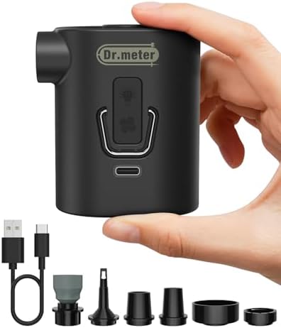 Drmeter Portable Mini Air Pump with Camping Light