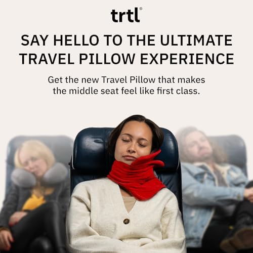 trtl Travel Pillow - Red Lightweight Neck Support Comfortable Machine-Washable