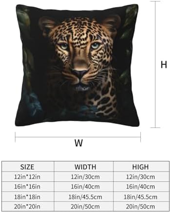 Ogniwo Leopard Print Throw Pillow 12x12 Inch