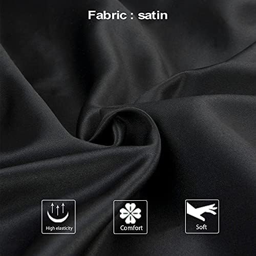 NTBAY Luxury Satin Pillowcases Set of 2 20x36 Inches Black