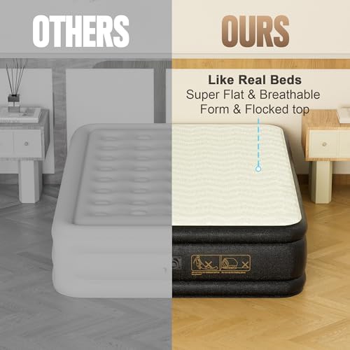 VOSSER Queen Air Mattress with Built-in Pump and Foam Topper 1