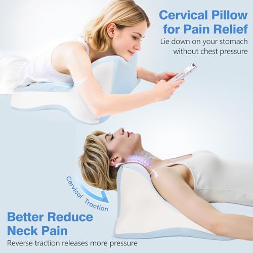 ByNaRIX Cervical Pillow with Cooling Silk Case
