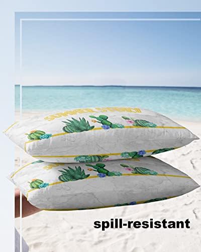 Waterproof Pillow Protector 2 Pack with Zipper and Marble Texture