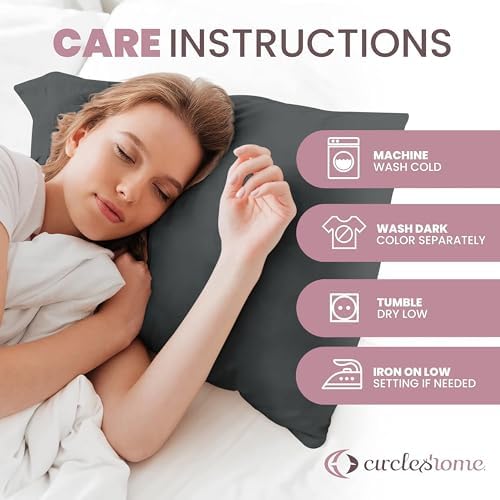 CirclesHome Pillow Protectors 2 Pack King Size Zippered