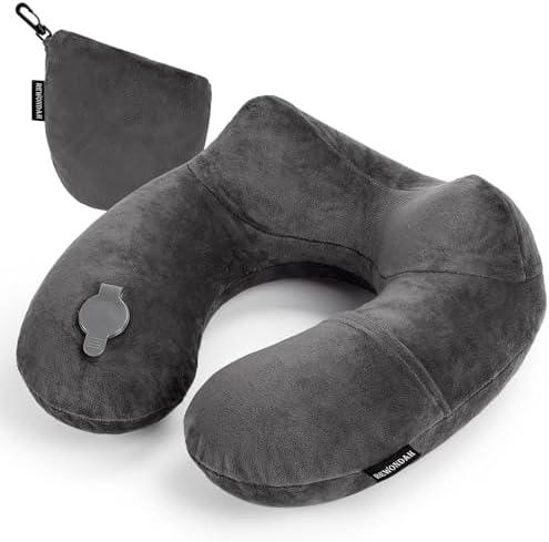 Rewondah Inflatable Neck Travel Pillow - Comfortable for Airplanes Cars