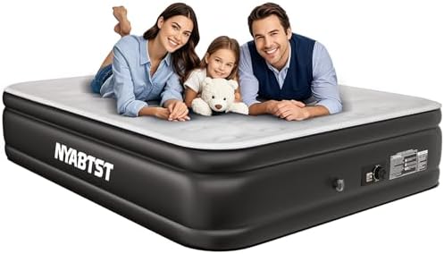 Nyabtst Queen Air Mattress with Built-in Pump - 16 Inch Sturdy 660 lbs