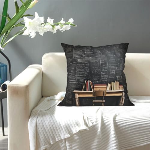 Black Textured Marble Pillow Soft 12x12 Inch Cushion Cover