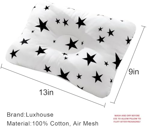 LUXHOUSE Unisex 13x9 Travel Pillow with Cool Cotton and Breathable Mesh
