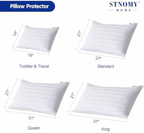 Stnomy Premium Cotton Pillow Protectors 2 Pack