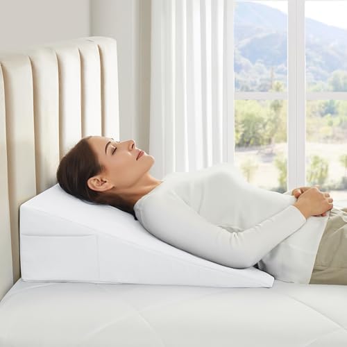 Horbaunal White Wedge Pillow Cover with Zipper Side Pockets