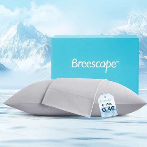 Breescape Cooling Pillow Cases Set of 2 - Misty Gray