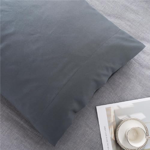 Junn Shenn 2 Pack Microfiber Pillowcases 20x26 Grey